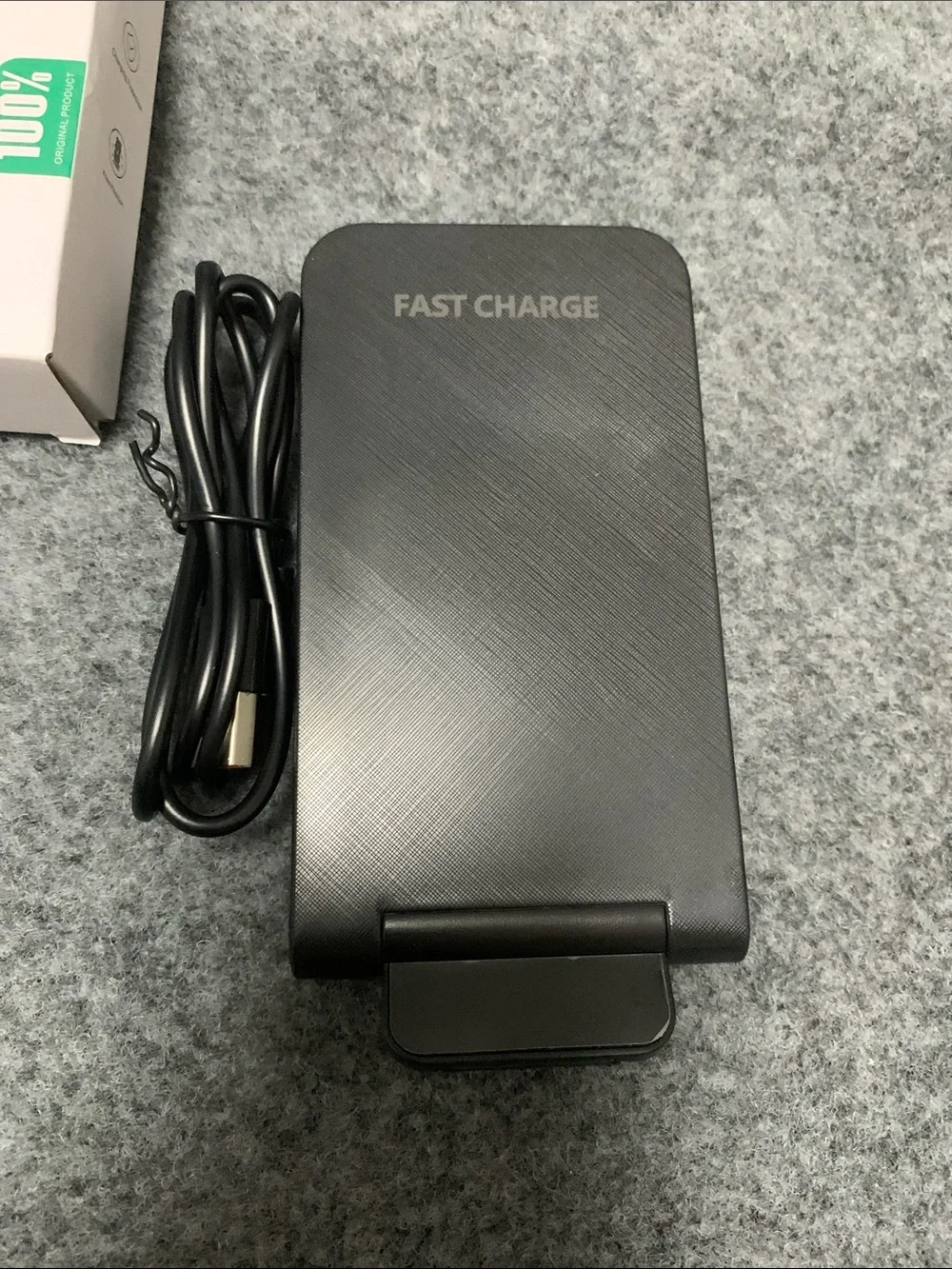 15W Dual-coil foldable wireless Fast Wireless Charging Stand - Black